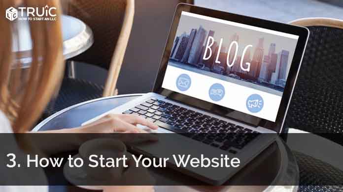 Man learning how to create his blog website.
