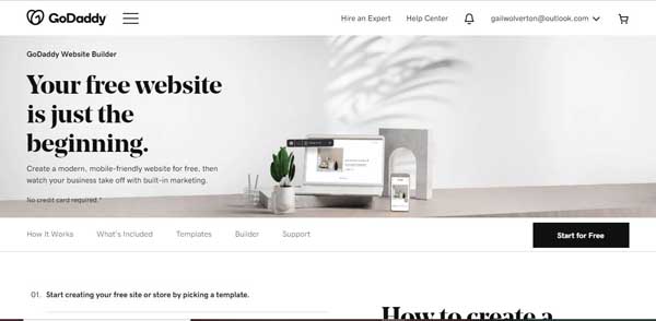 How to make a GoDaddy website.
