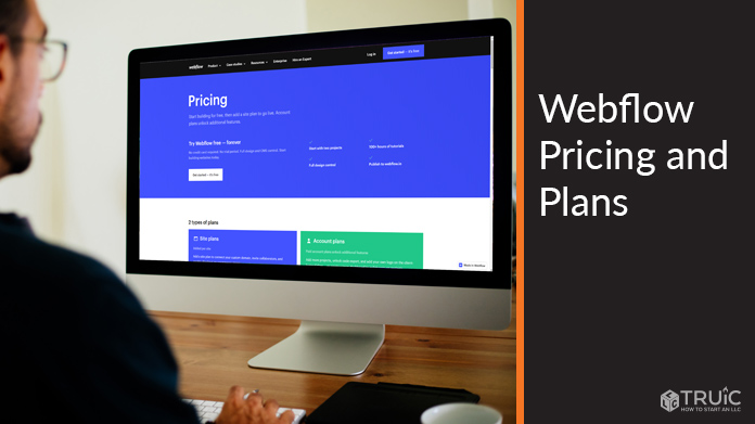 Webflow pricing and plans.