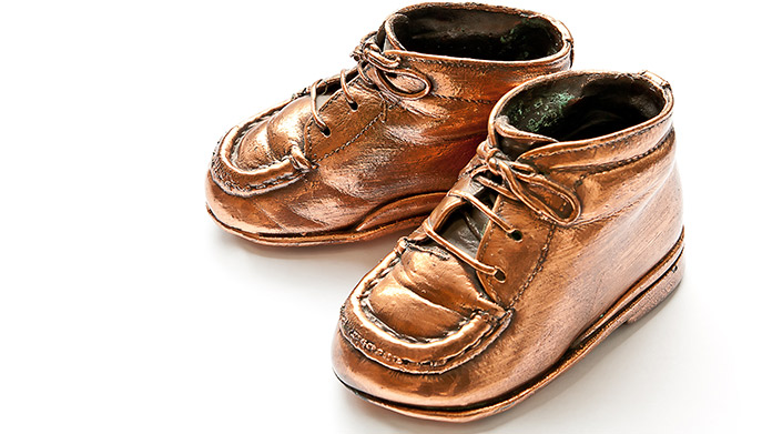 Little bronzed shoes