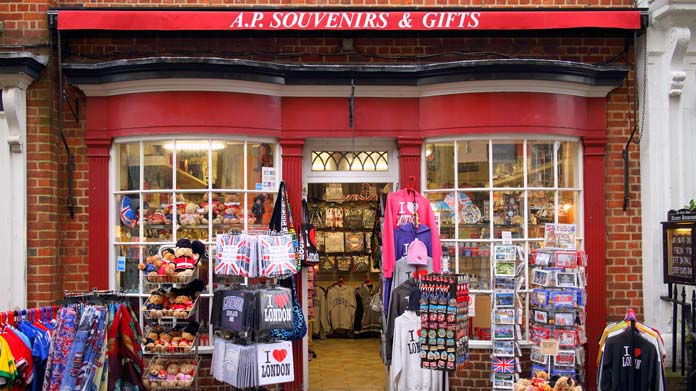 outside view of the front of a novelty store