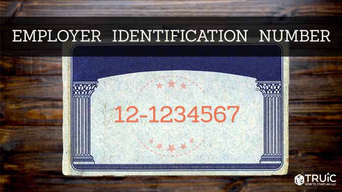 Social security card with the words employer identification number (EIN) on it.