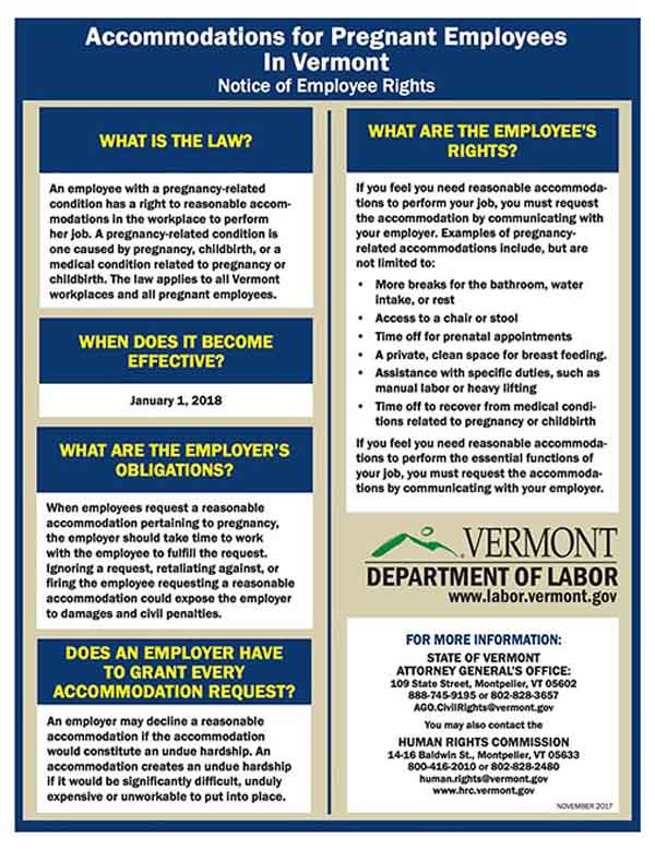 All-On-One 2018 Vermont State & Federal Labor Law Poster 