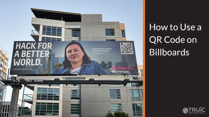 Billboard with QR Code.
