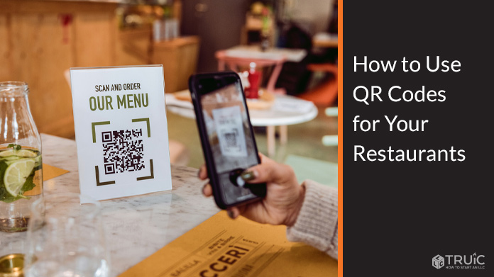 QR Code for menu at restaurant.